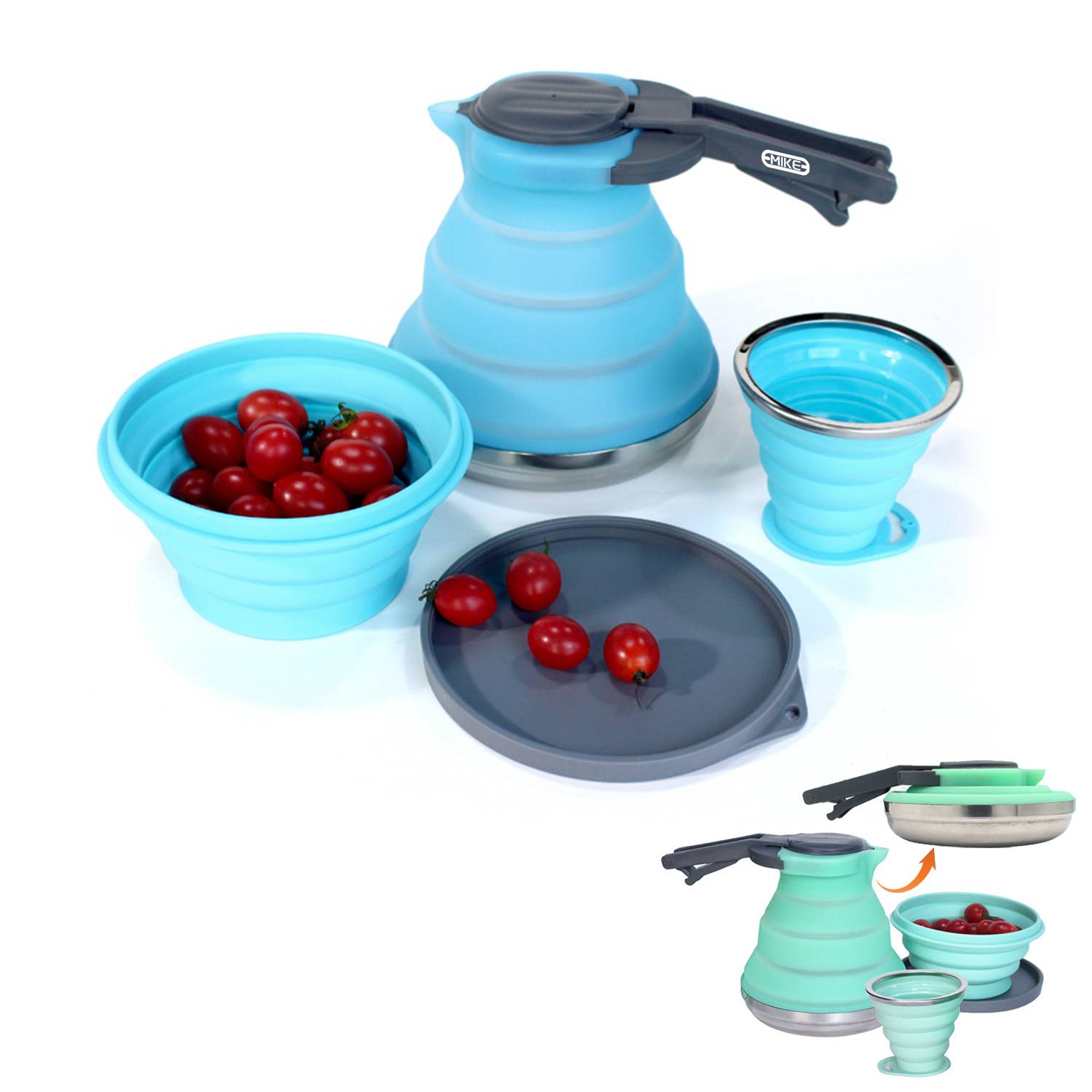 50Oz Portable Collapsible Camping Kettle Set 3