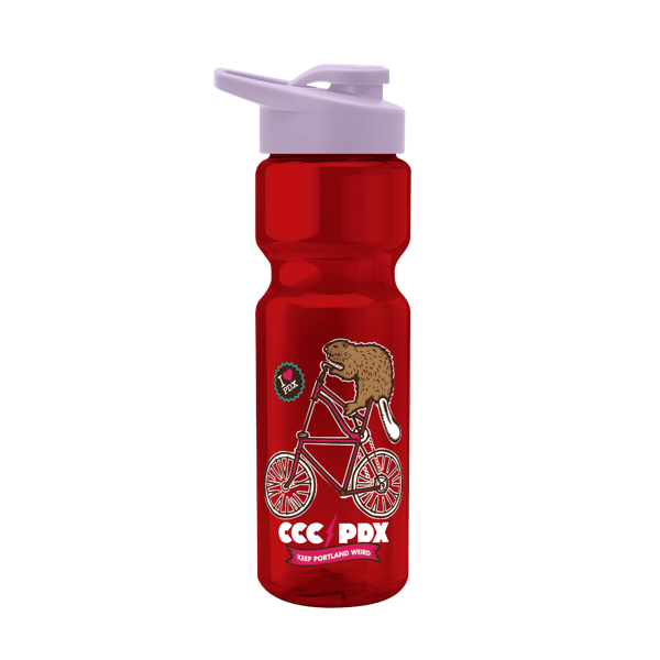 Blazer 28oz Transparent Bike Bottle w/Drink-thru Lid 2652