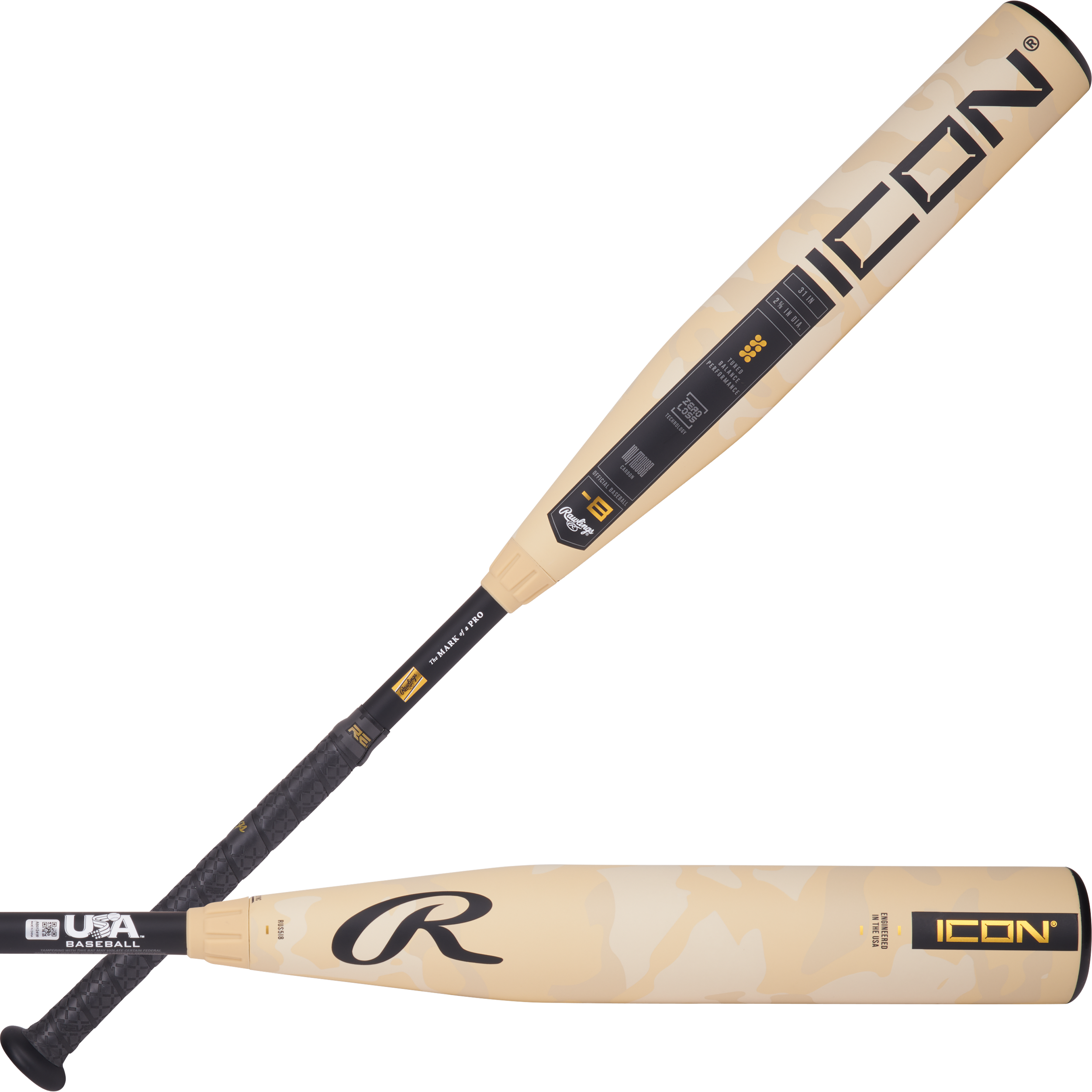 Rawlings Icon USA Bat, -8 2