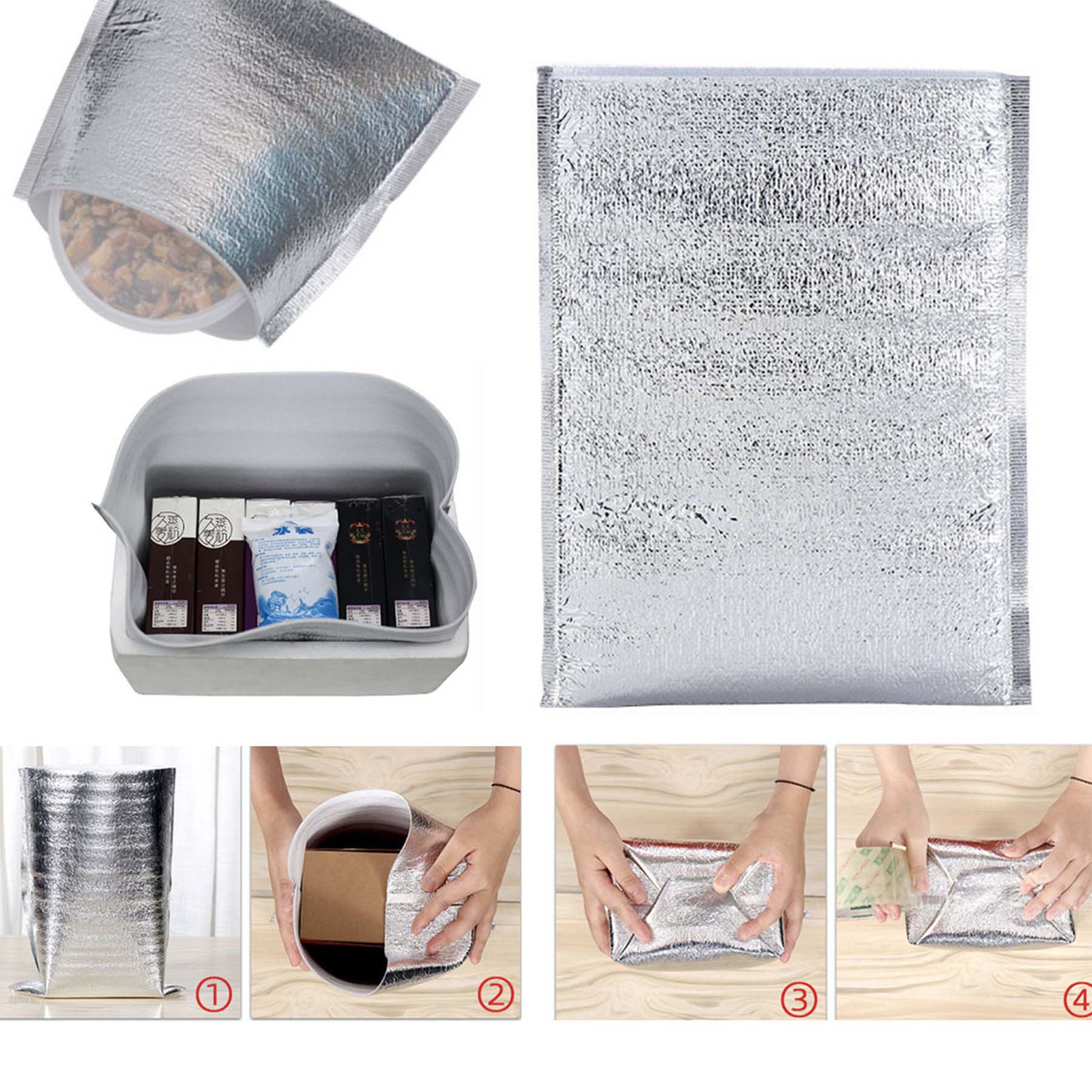 Disposable Insulated Aluminum Thermal Takeaway Bag 1