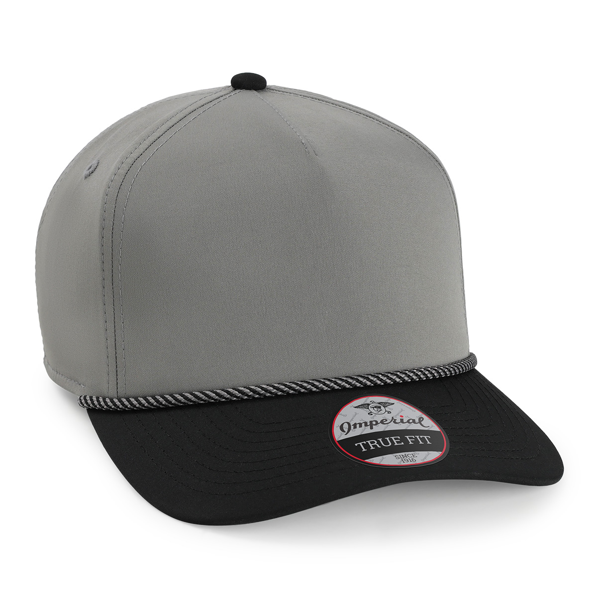 Imperial 5054T 5-Panel The Wrightson Two-Tone Performance Rope Cap with Patches or Embroidery 17