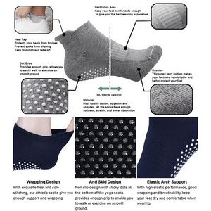 Anti Slip Fitness Trainer Grip Sports Pilates Yoga Trampoline Socks 2