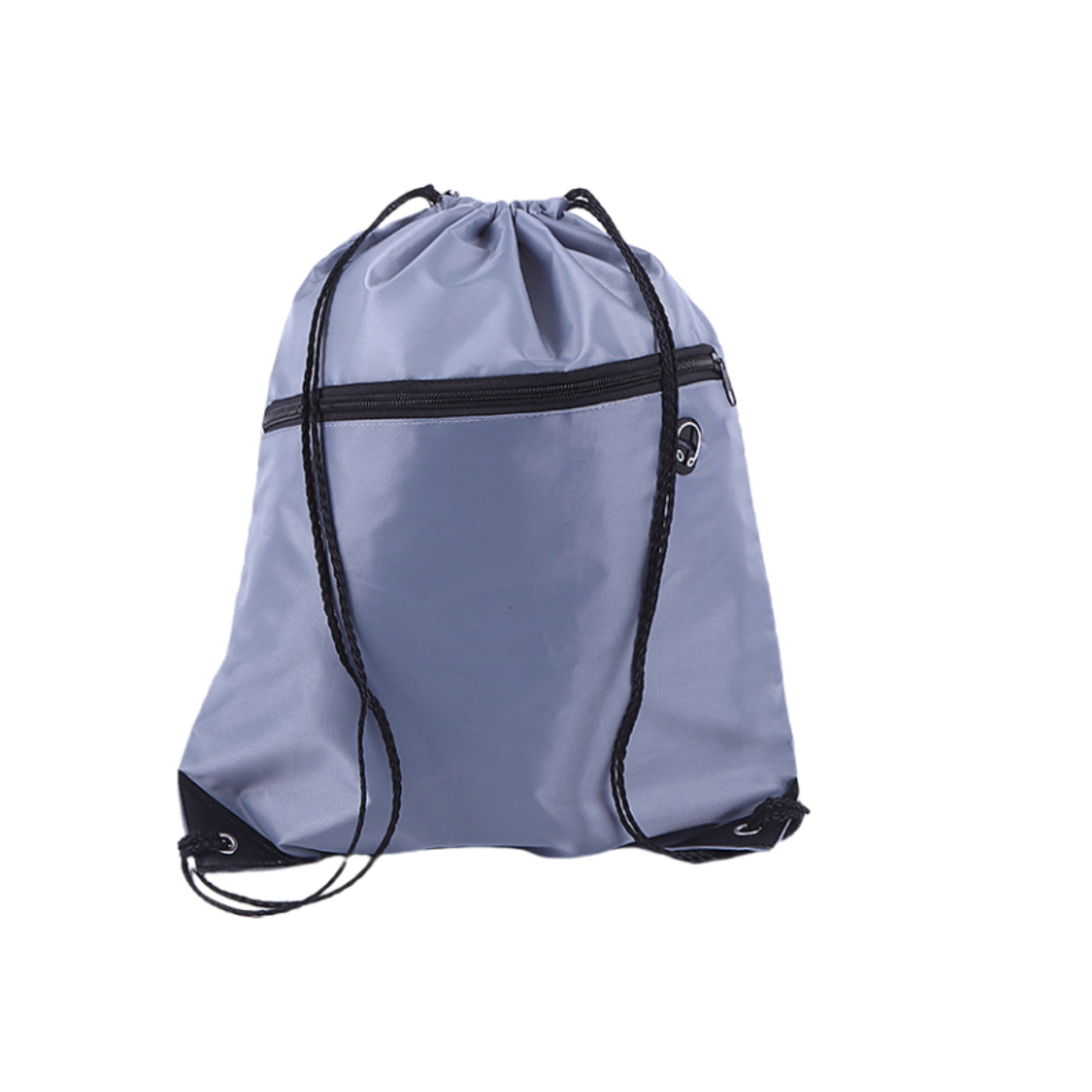Drawstring Backpack Bag With Front Zipper 1