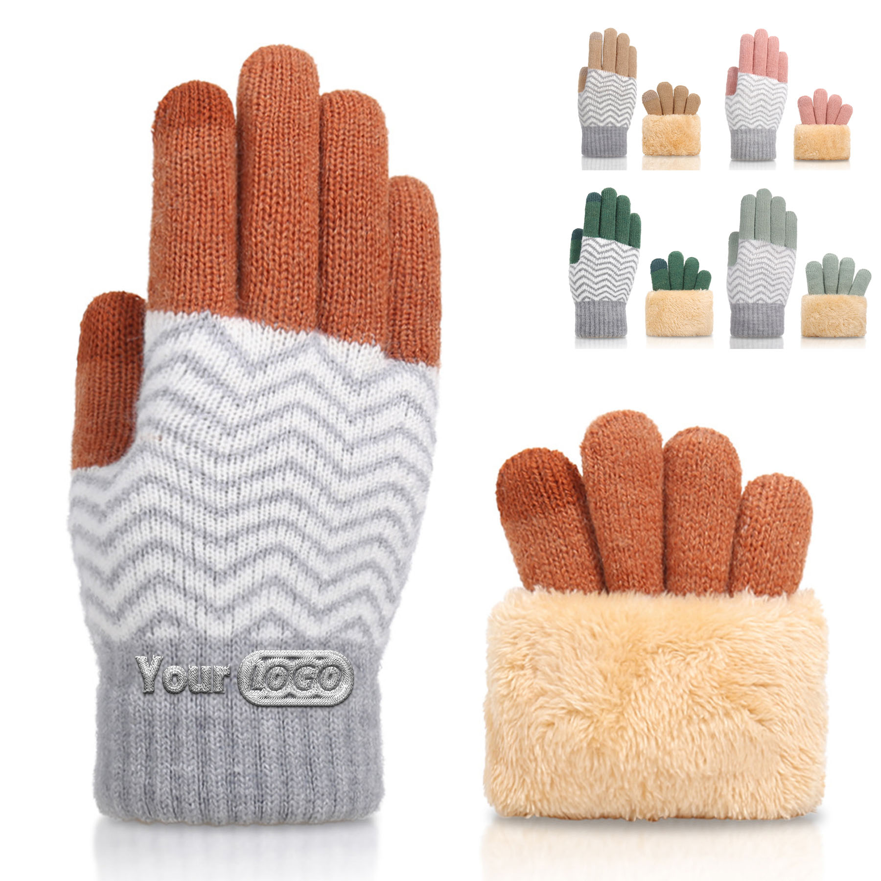 Thickened Double-Layer Knit Gloves 1