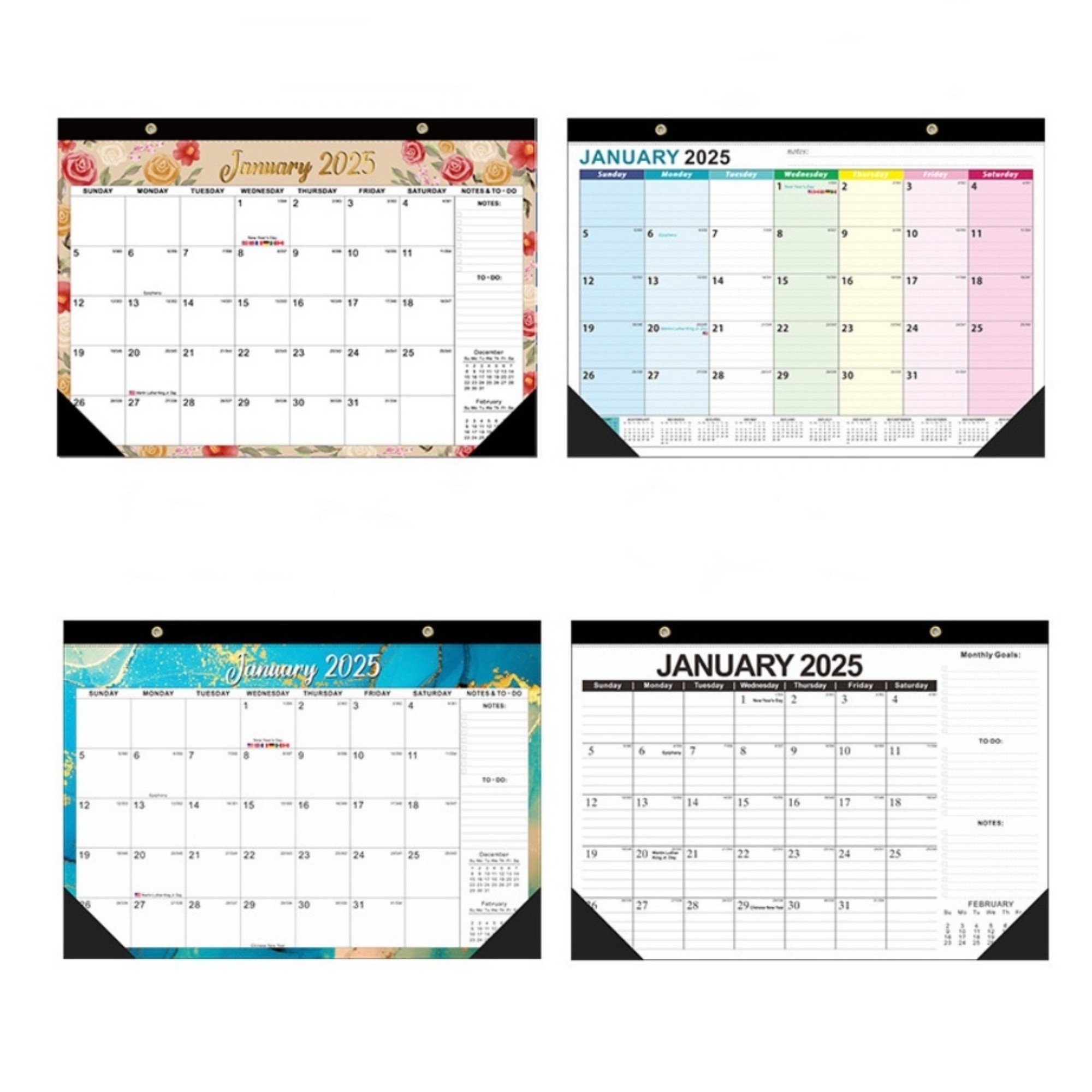18 Months 17"*12" Wall Calendar From Jan 2025 To June 2026 4