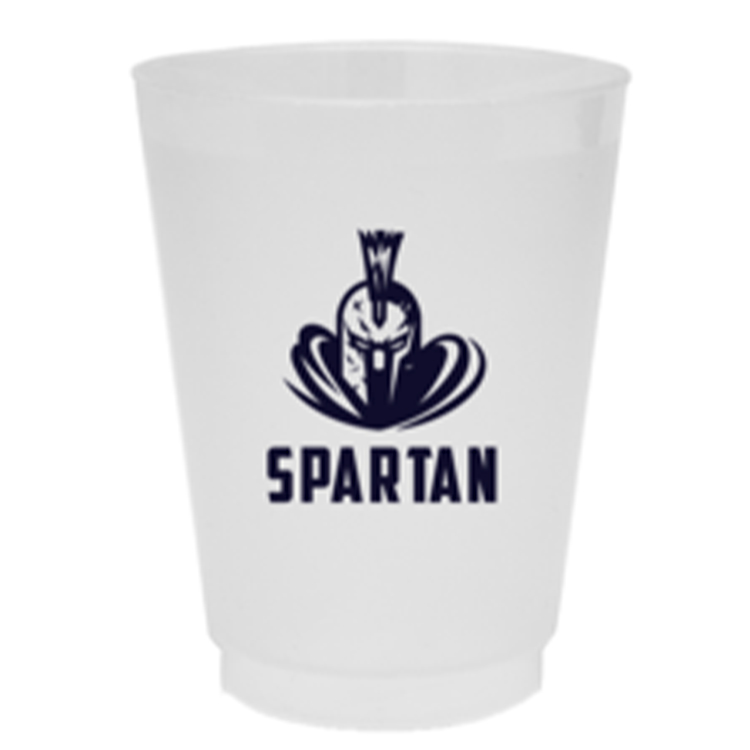 16 oz. Sideline Frosted Plastic Stadium Cup (2 Color Imprint) 2