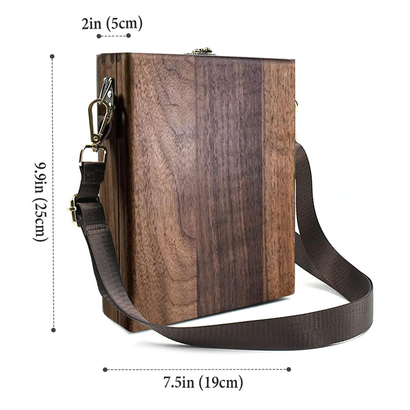 Multifunctional Wooden Handmade Crossbody Postman Bag 1