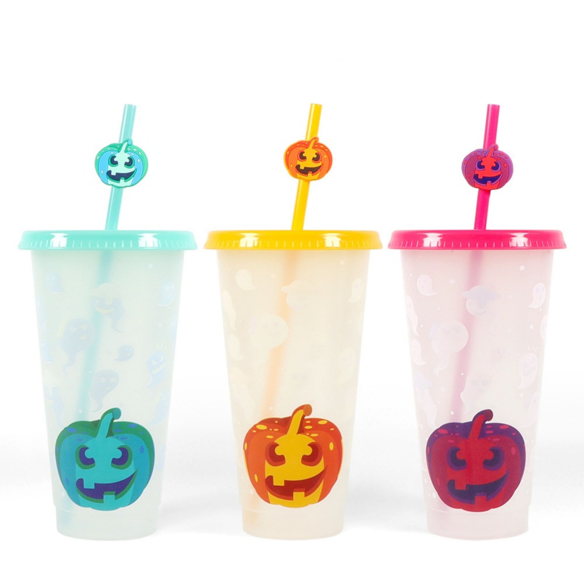 3-Pack 24 oz Halloween Color Changing Cups 5