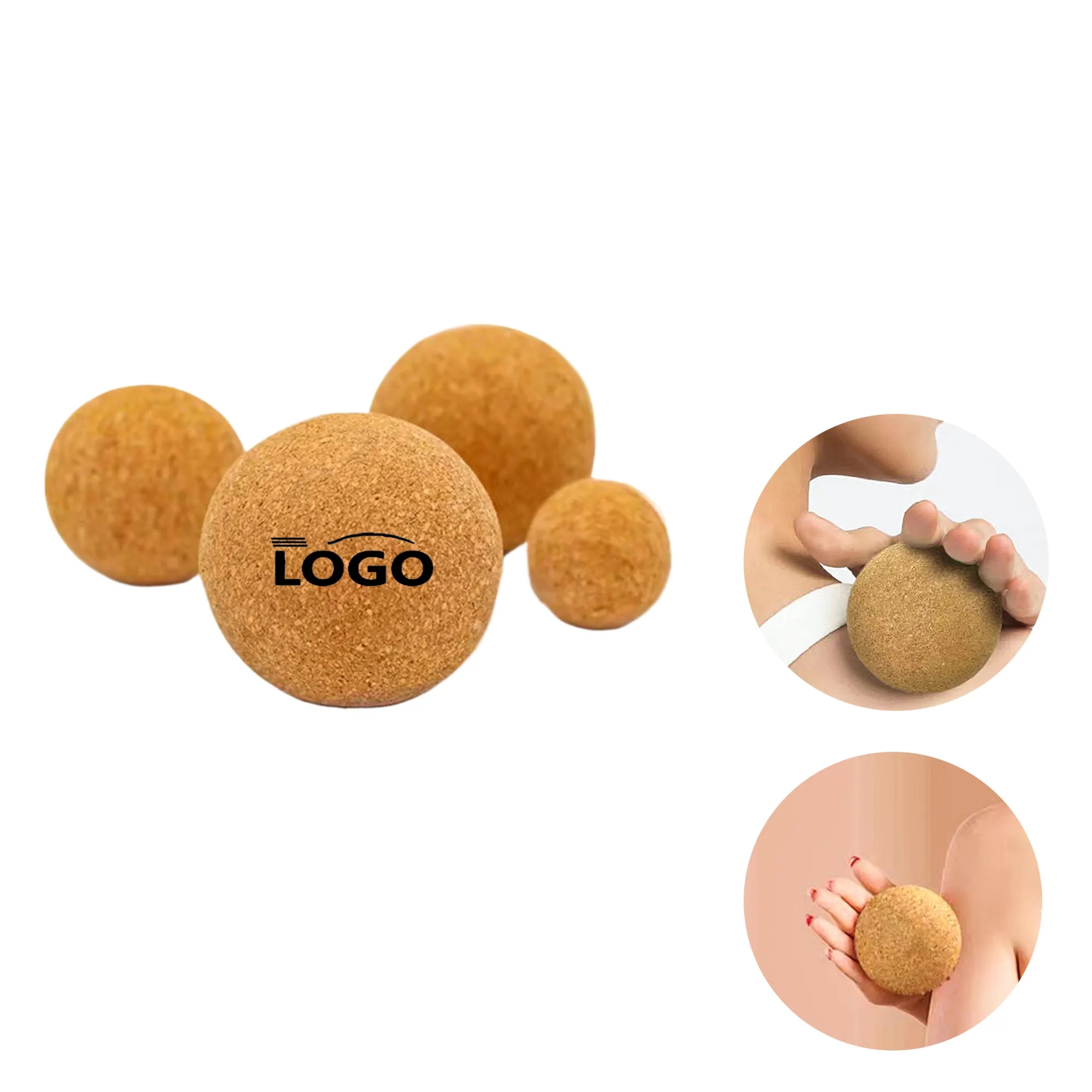 MOQ50 Cork Muscle Exercise Relaxation Yoga Ball 4