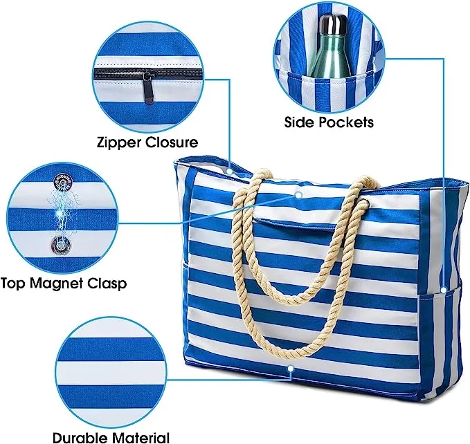 Beach Tote Bag, custom tote bag with logo imprint 7