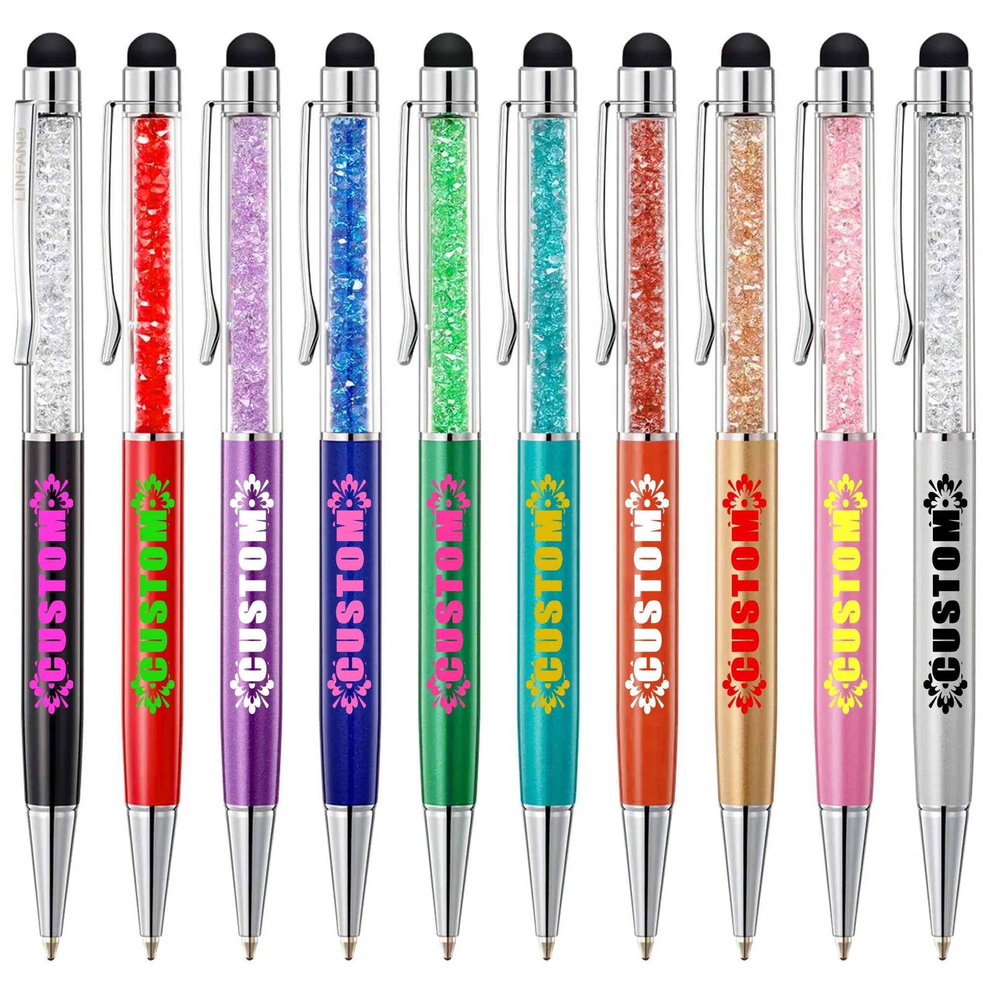 Diamond Crystal Ballpoint Pen With Stylus 6