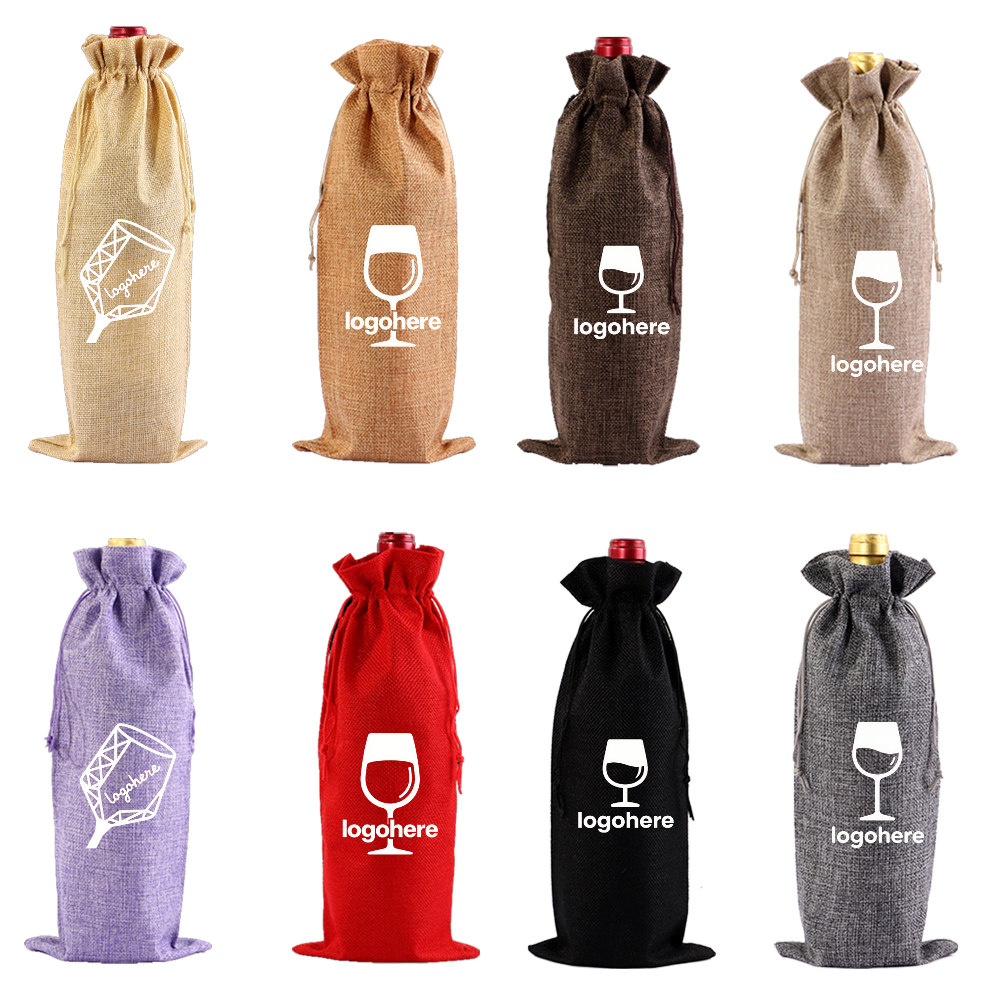 Holiday Wine Bag with Drawstring 3