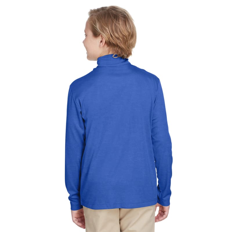 Team 365 Youth Zone Sonic Heather Performance Quarter-Zip 3