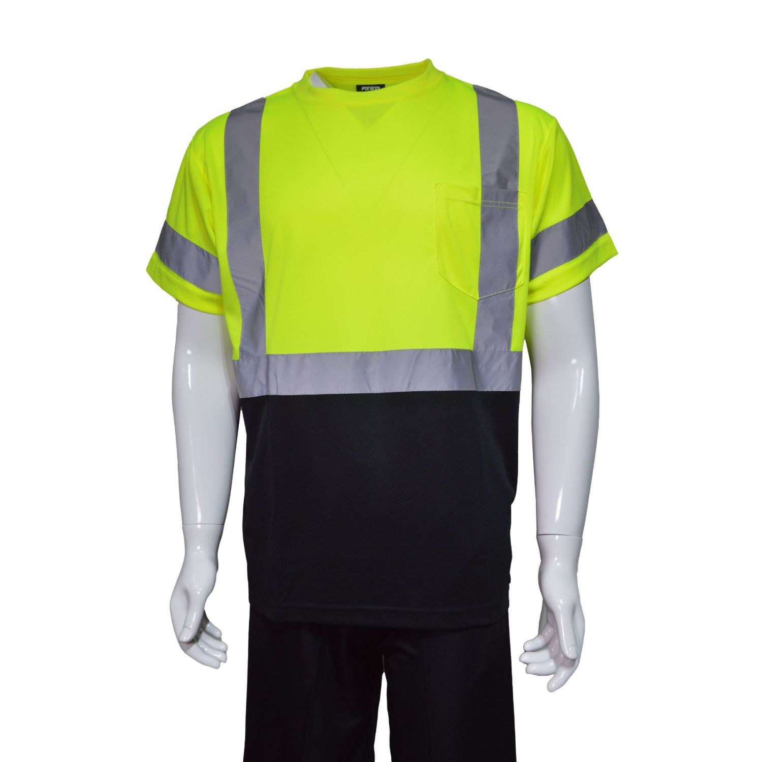 rPET Class 3 Color Block Reflective Safety T-Shirt W/ Pocket 3