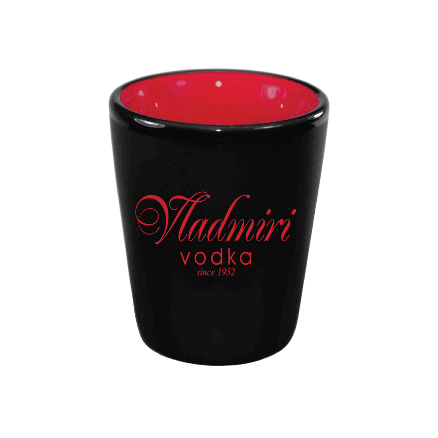 1 5 oz Red In / Matte Black Out Hilo Shot
