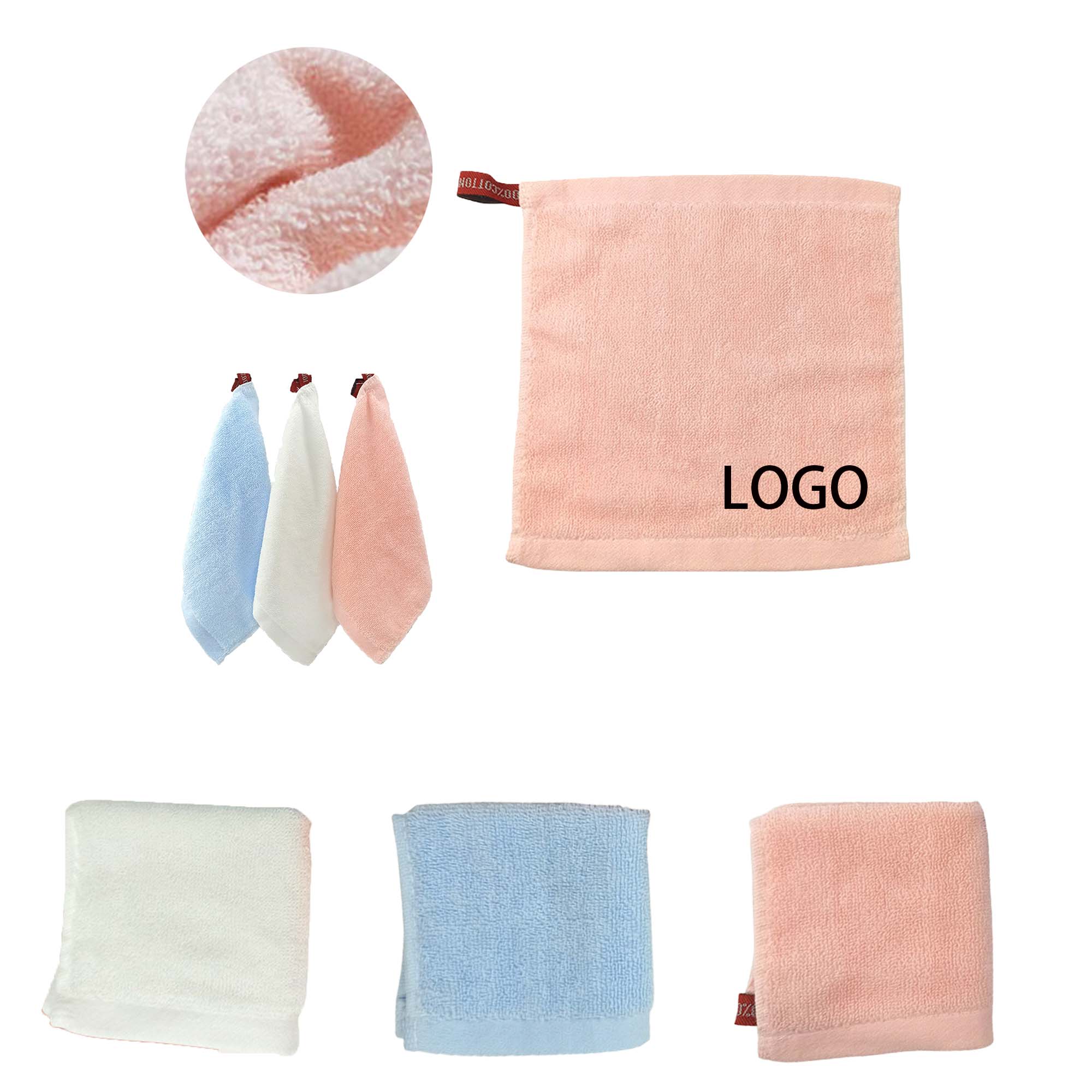 MOQ 50 Travel Cotton Square Towel 3