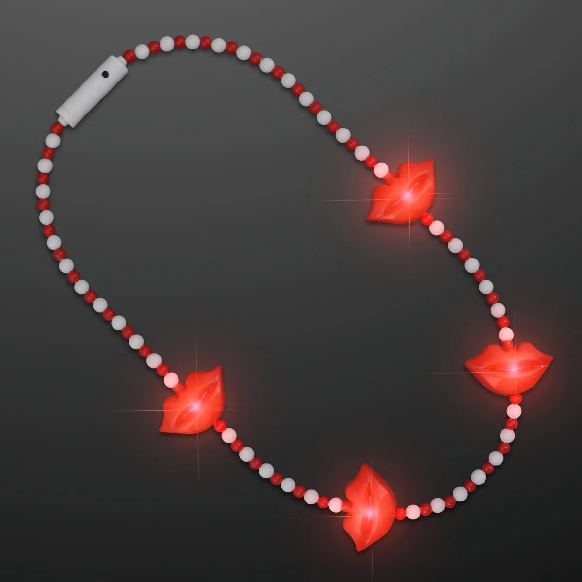 Red Lips Light Up Beads Necklace 4
