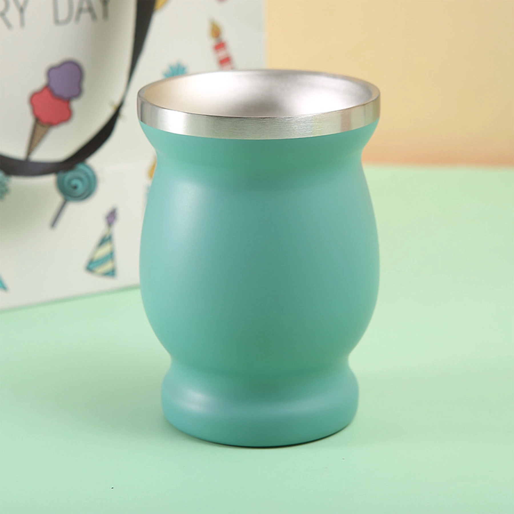 8 oz Stainless Steel Vacuum Insulated Beer Cup 8
