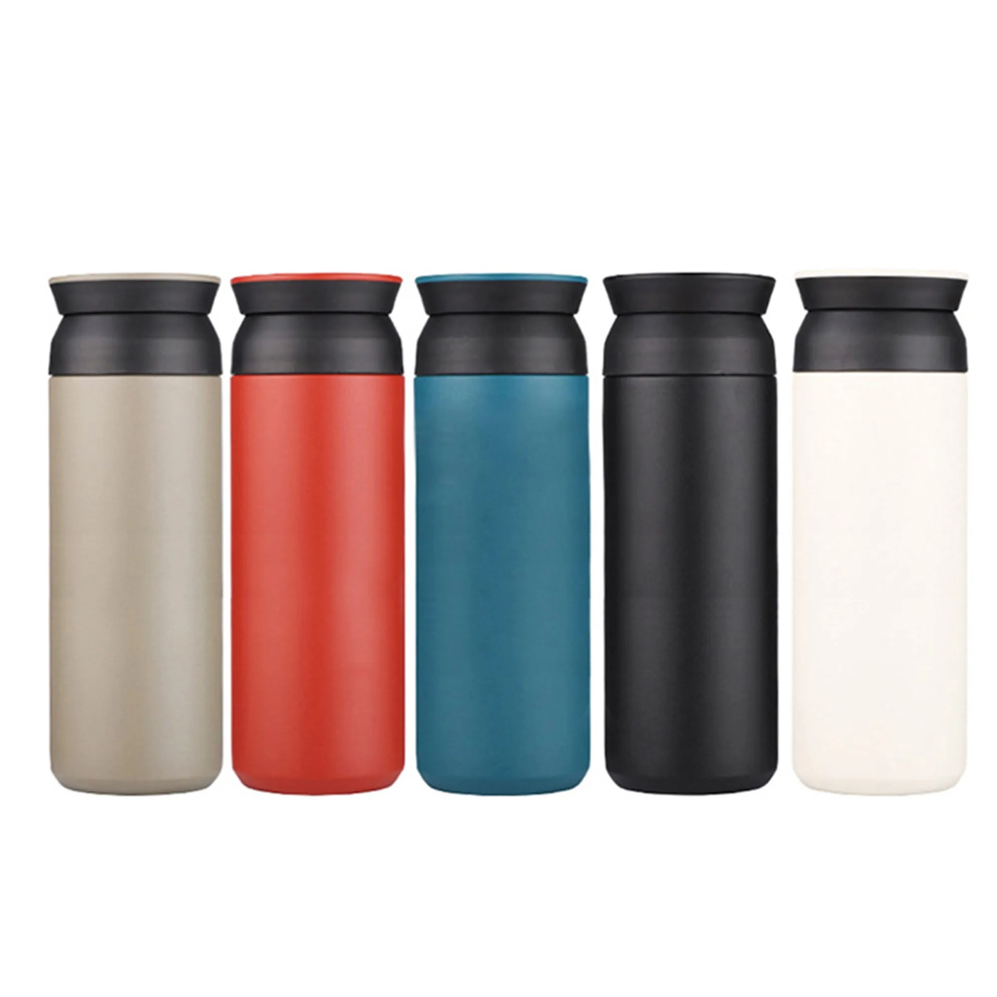 16 OZ Stainless Steel Water Bottle with Knob Lid 2