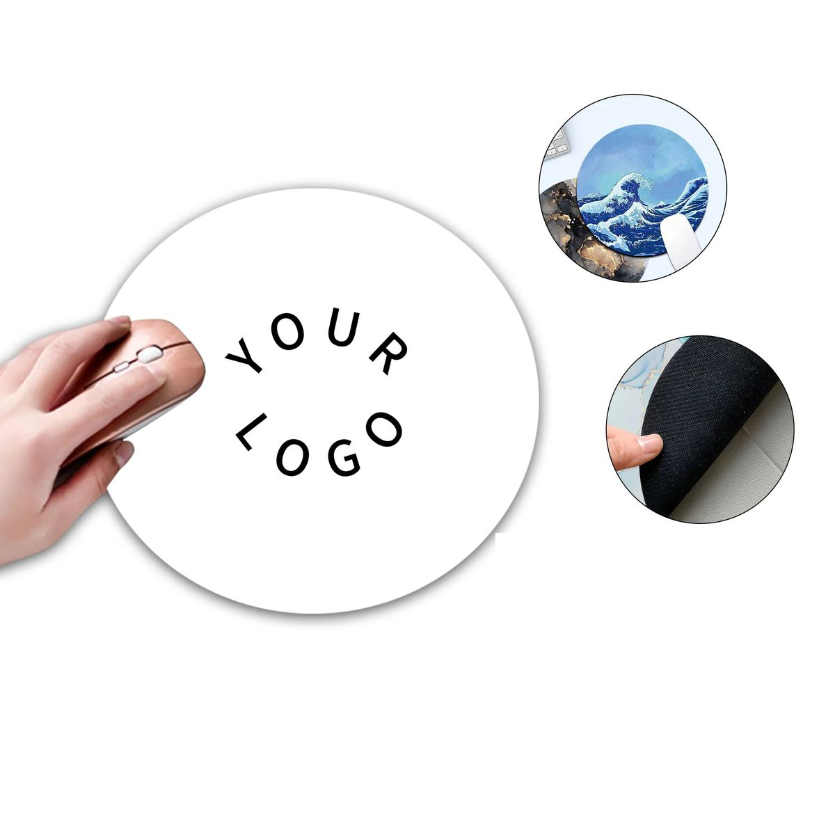 Durable Rubber Mouse Pad with Circular Shape 3