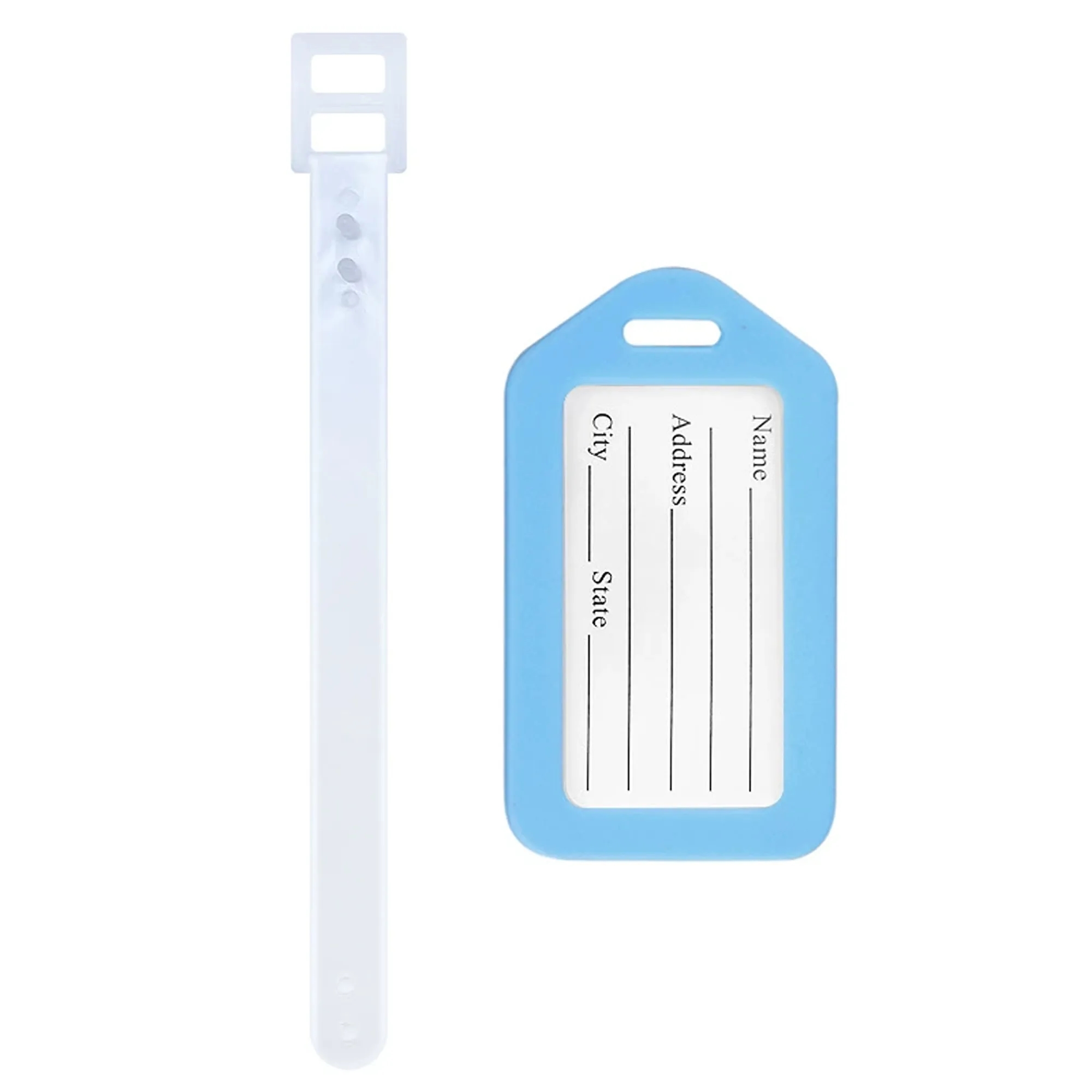 Water-Resistant Luggage Tags with Strap 2