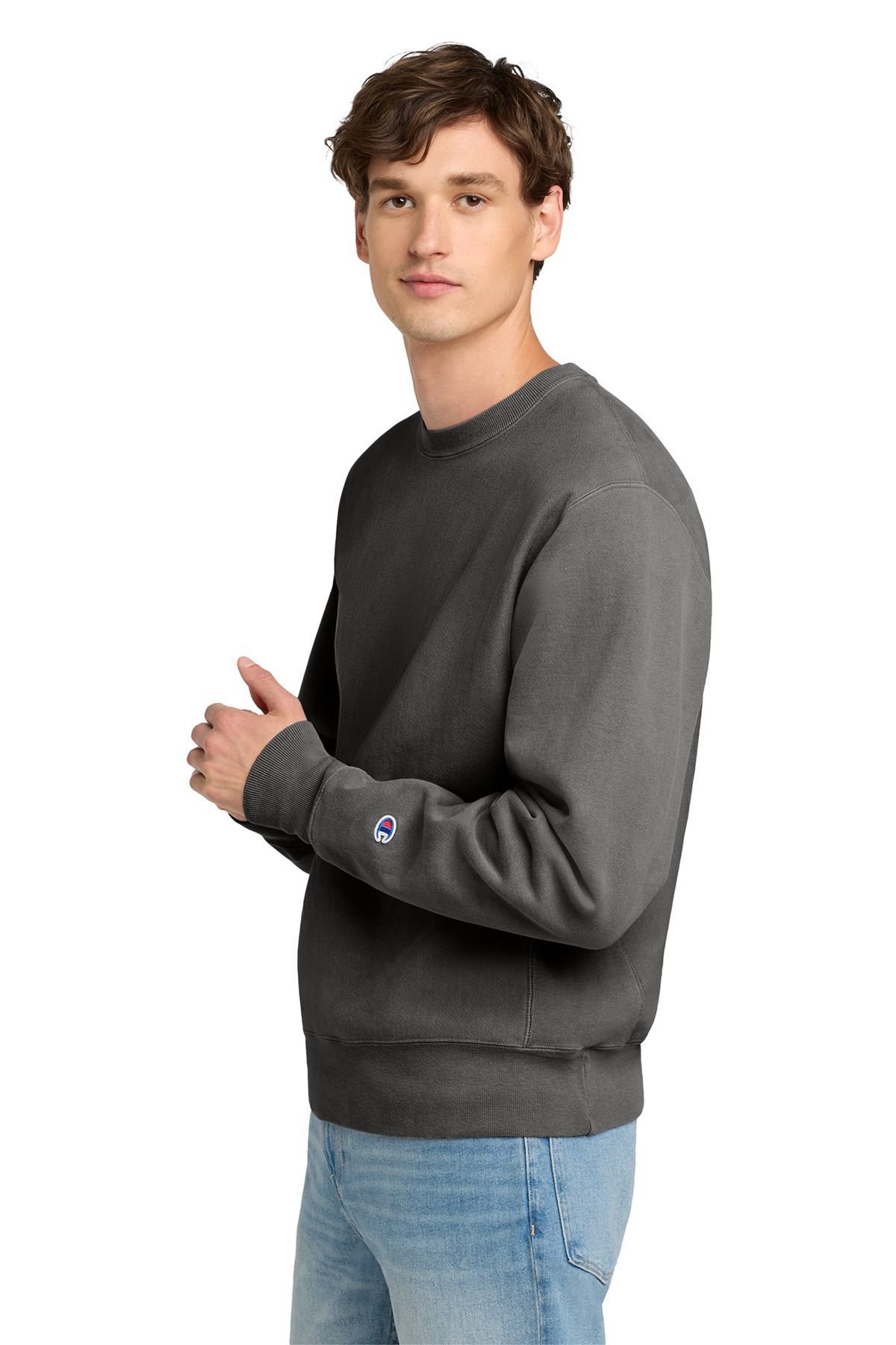 Champion Reverse Weave Garment-Dyed Crewneck Sweatshirt. GDS149 22