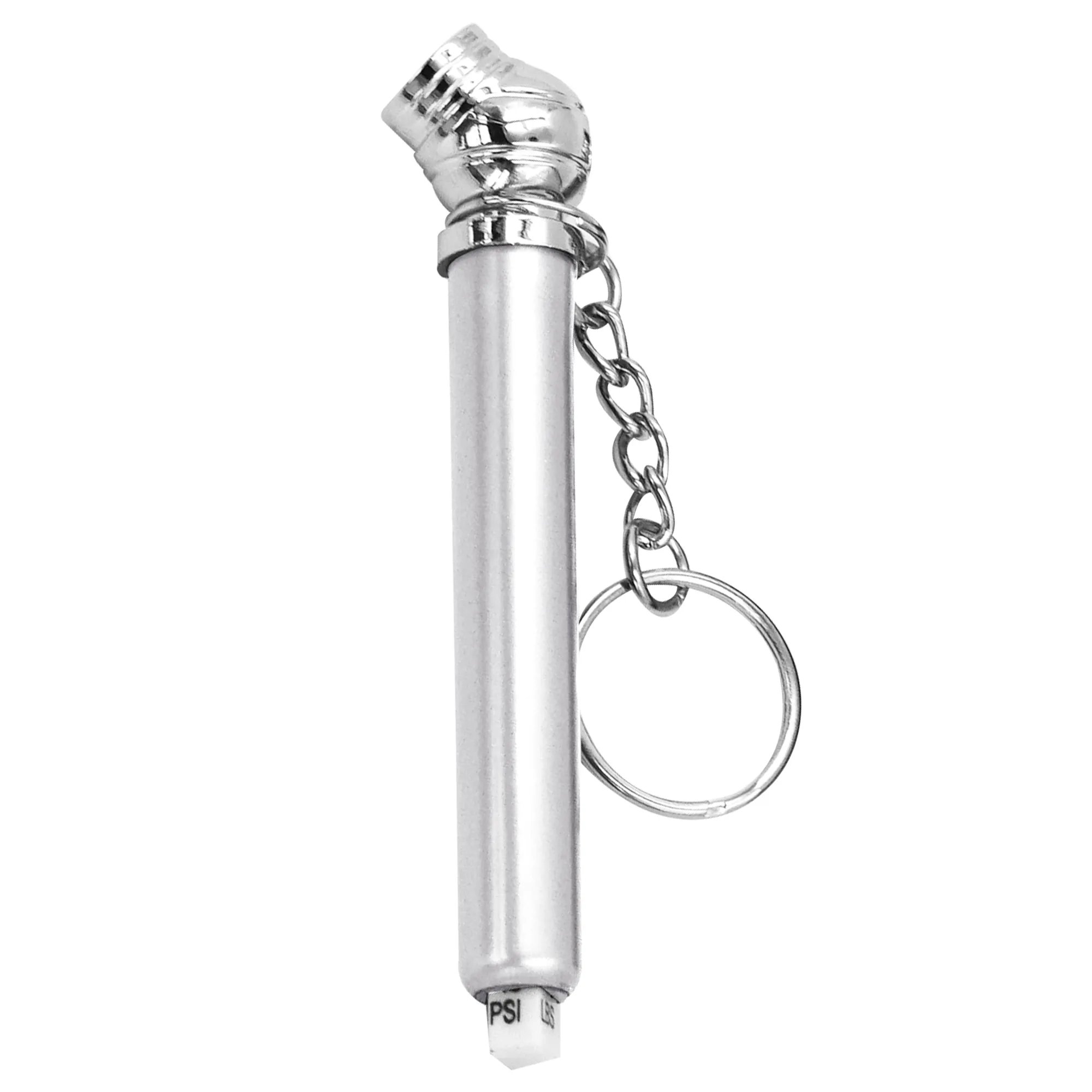 Aluminium Pen-Type Tyre Pressure Gauge With Key Chain (Reads 5