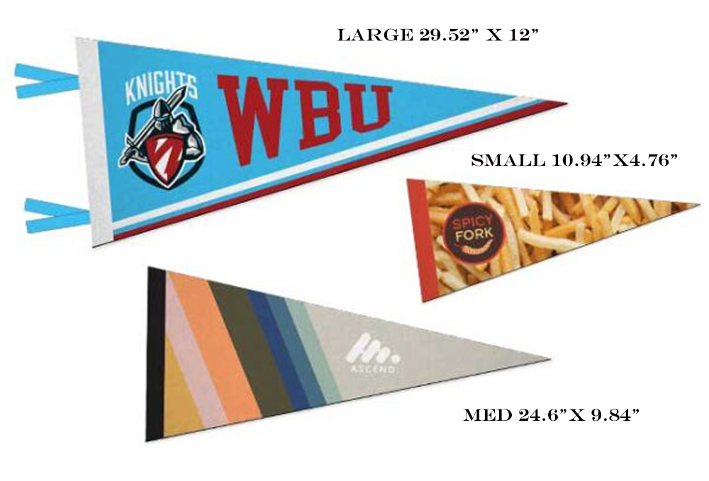 Full Color Felt Pennants- Medium. 1