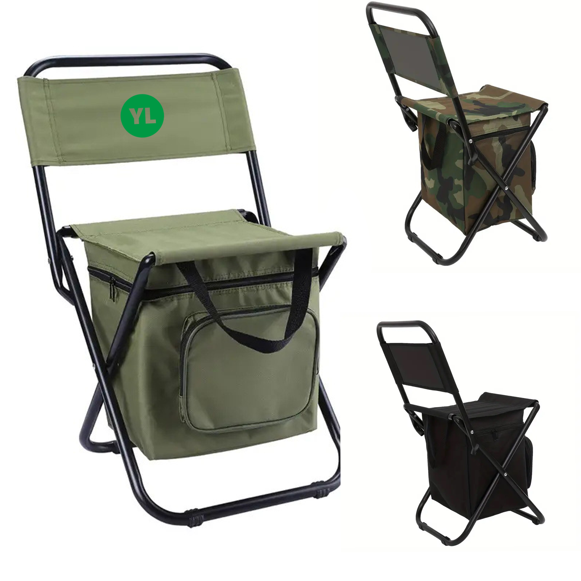 Portable 3-in-1 Folding Chair - Cooler Bag Included 2