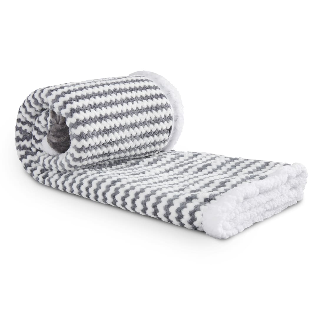 Field & Co.® Chevron Striped Sherpa Blanket 86
