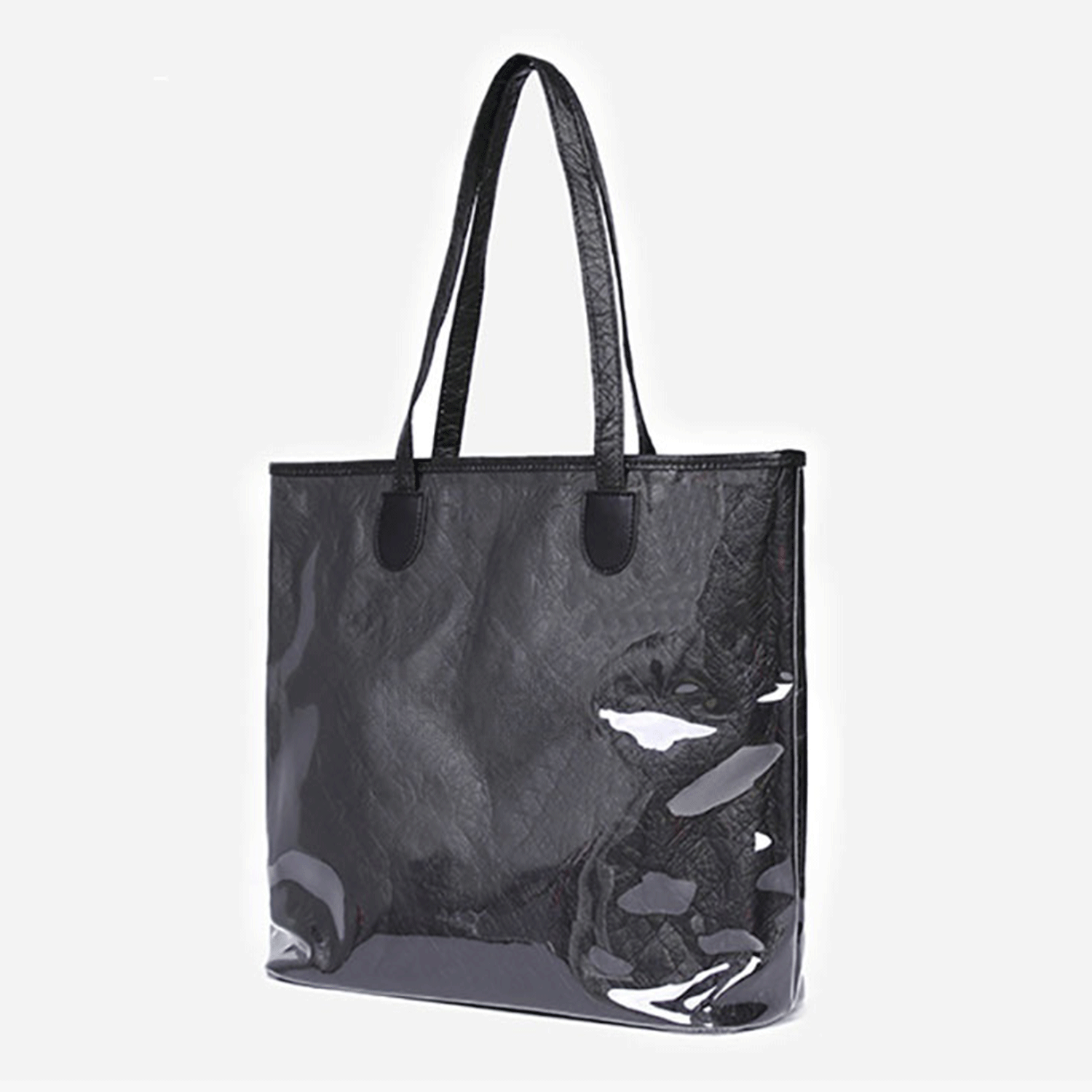 Clear waterproof big capacity pvc tyvek kraft paper tote bag 1