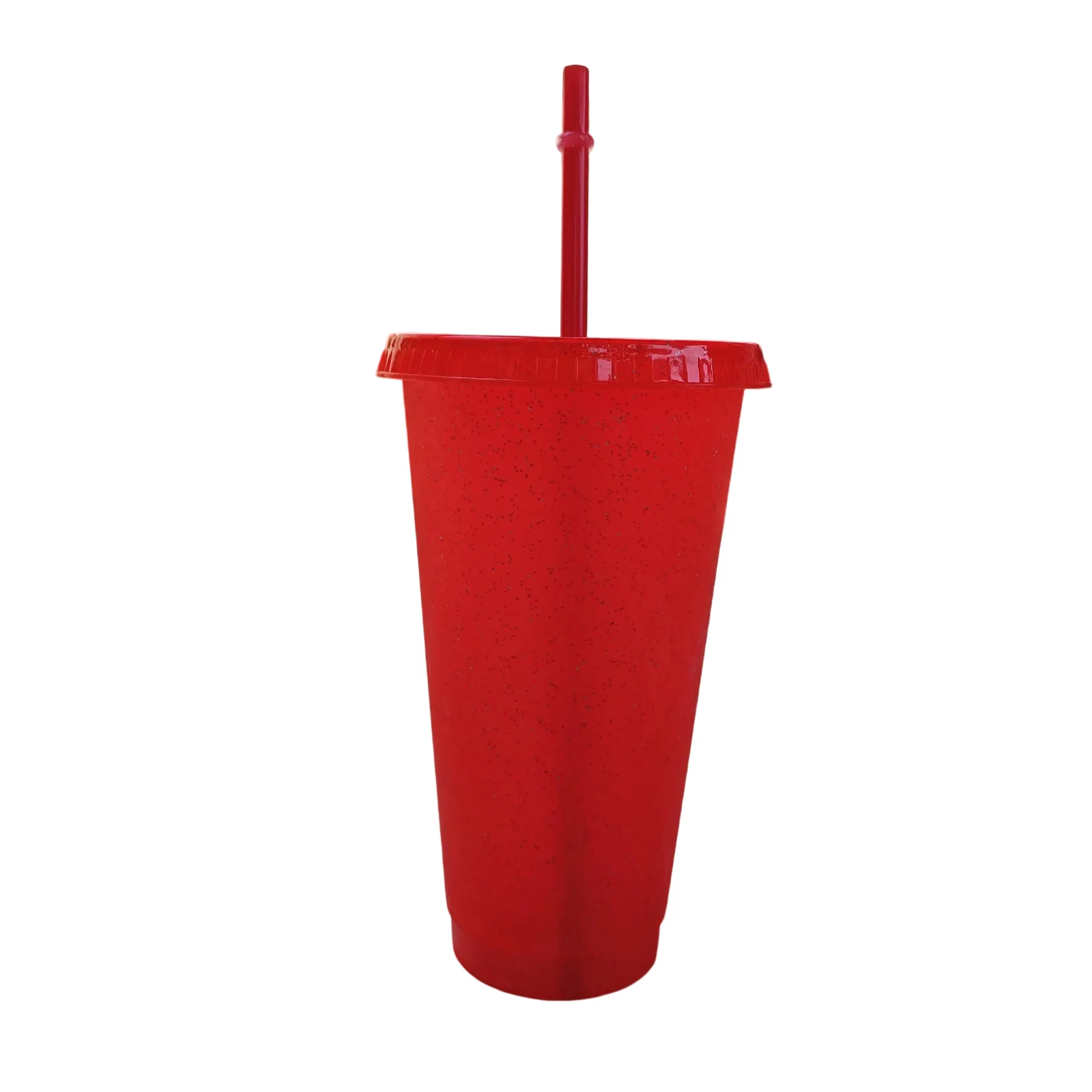 24 Oz Sparkle Plastic Straw Cup 6