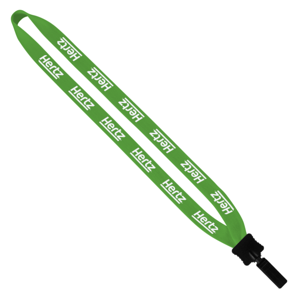 3/4" Cotton Lanyard with Plastic Clamshell & Bulldog Clip 31