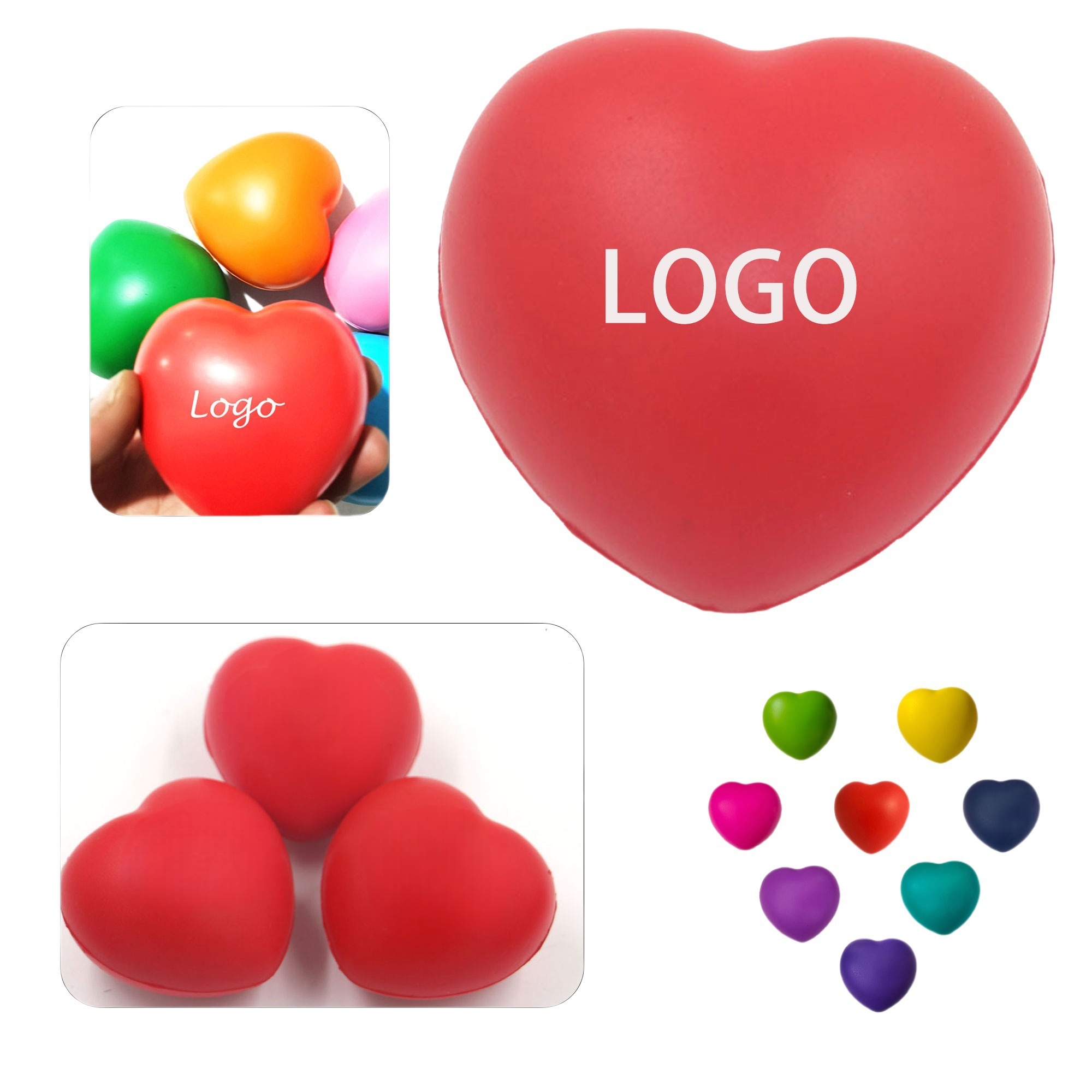 PU Heart-Shaped Stress Relief Ball 1
