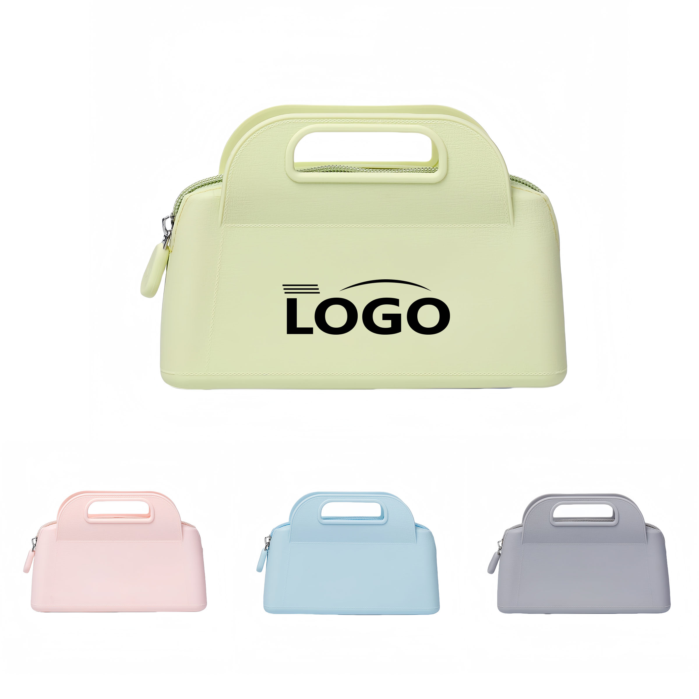 Vibrant Silicone Cosmetic Bag with Handles 2