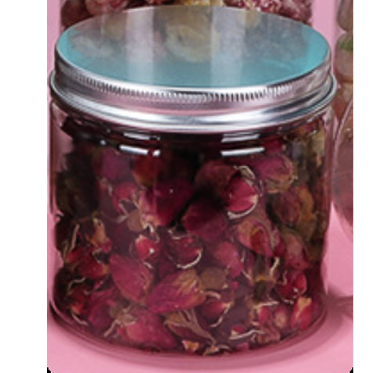 3Oz Aluminum Lid Plastic Clear Food Storage Jar 4
