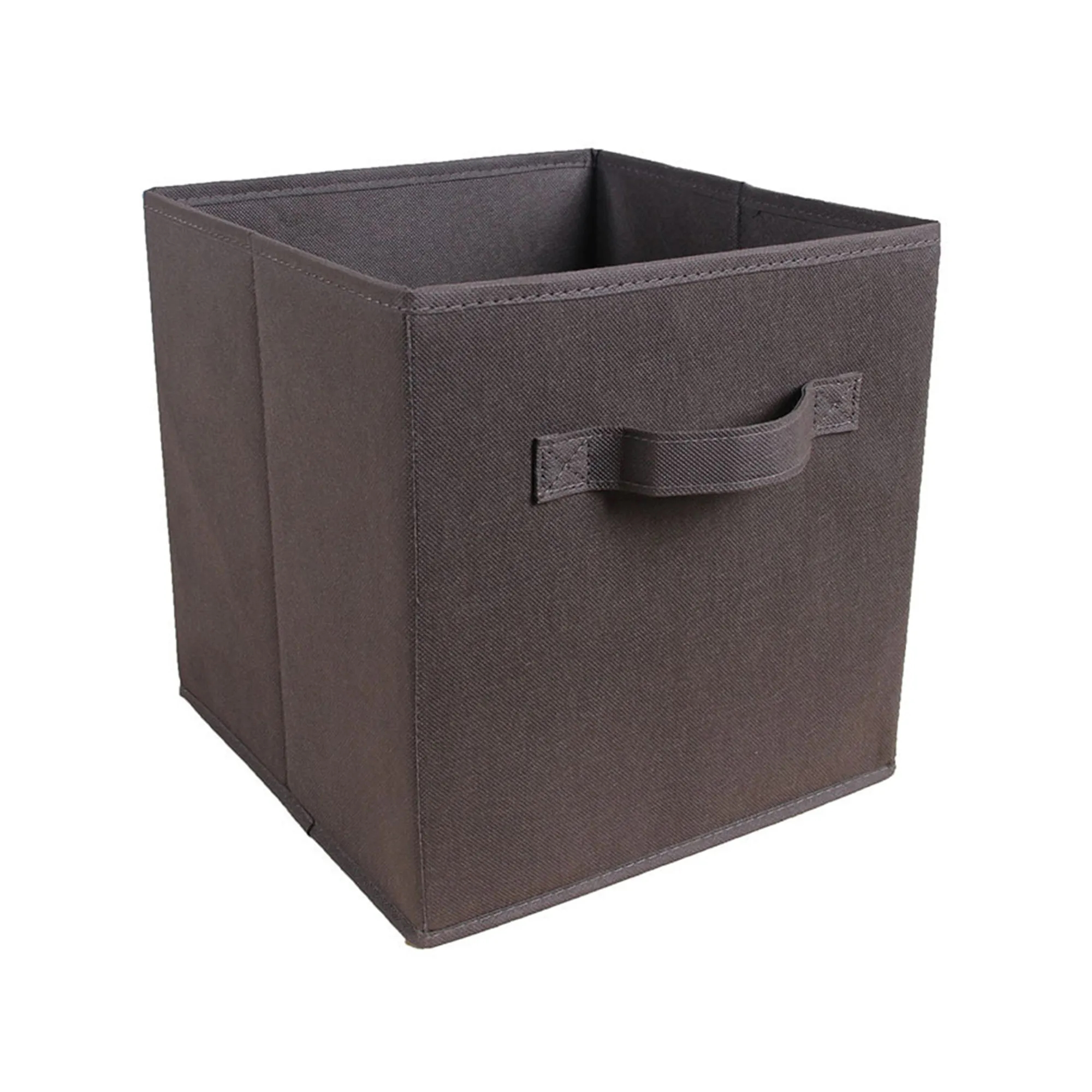 MOQ50 11" Square Non-Woven Folding Storage Box With Handle 14