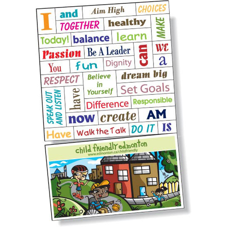 Magnetic Word Set Special (33 pieces) 35 mil, Digital Full Colour, Vinyl Topcoat