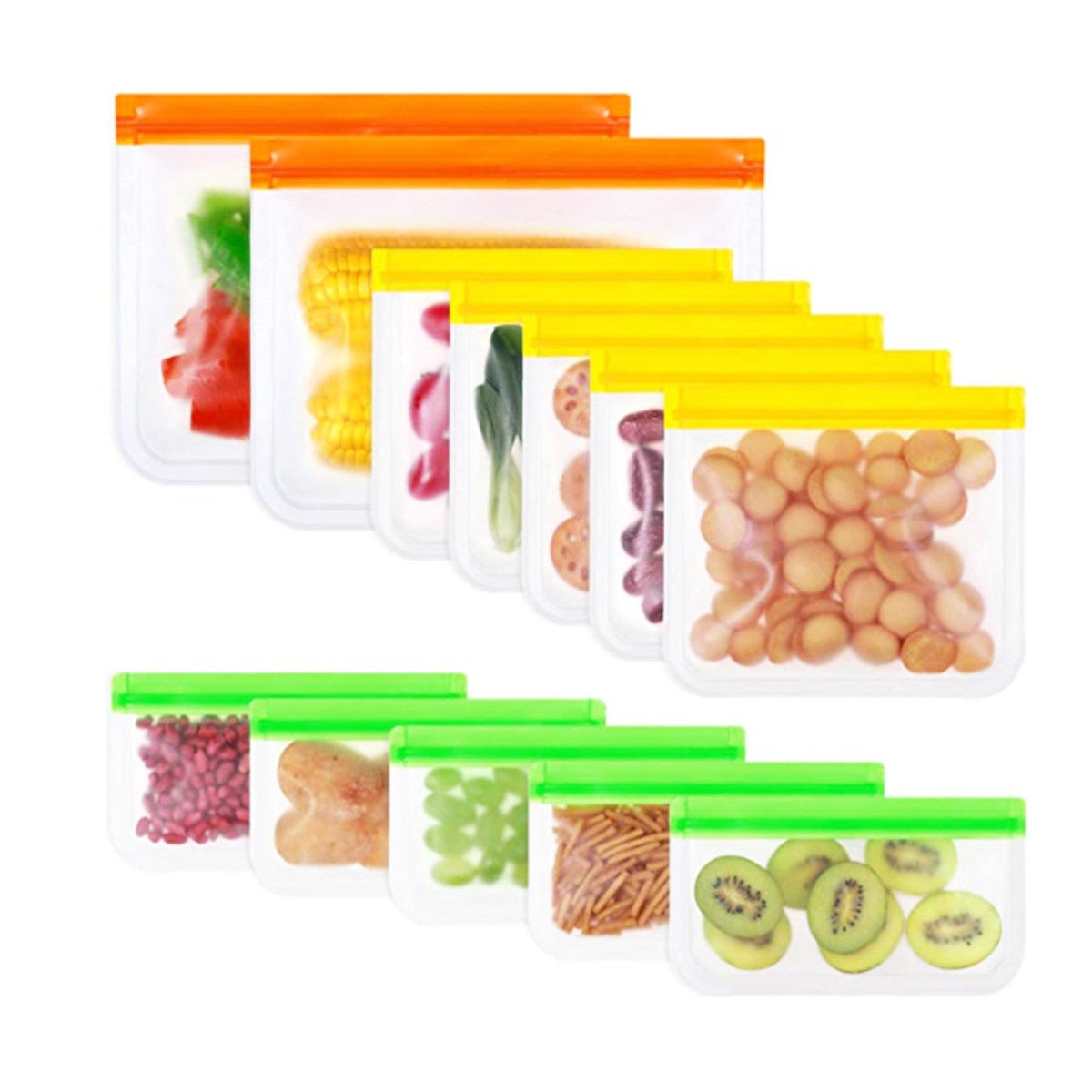 Reusable Food Storage Bags with Color Zip Seal 3