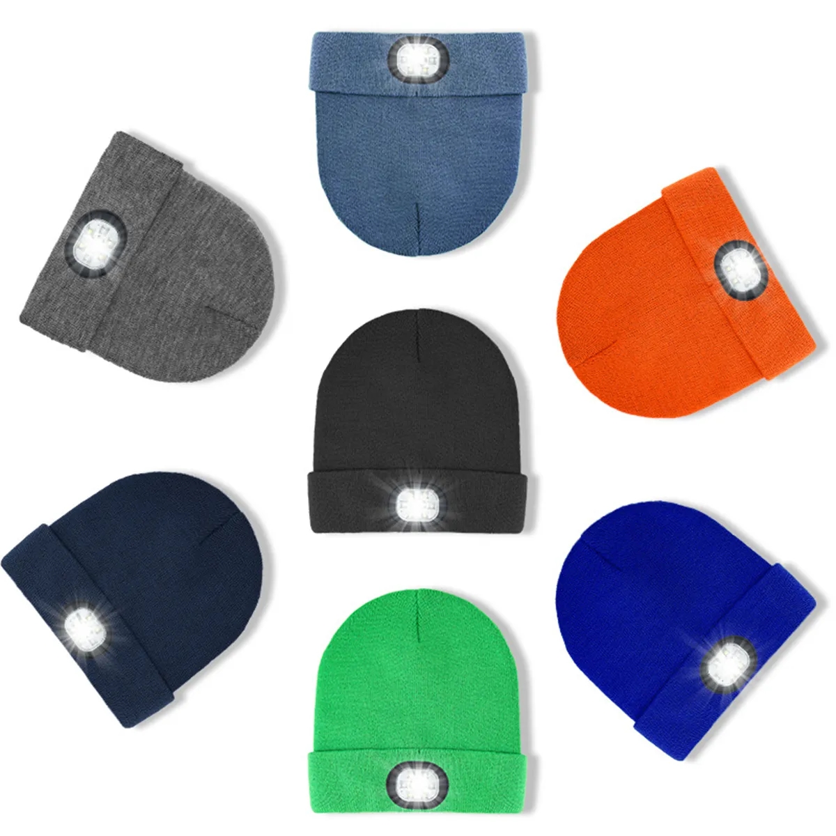 LED Beanie Hat Warm Outdoor Bluetooth Adjustable Cap Unisex 8