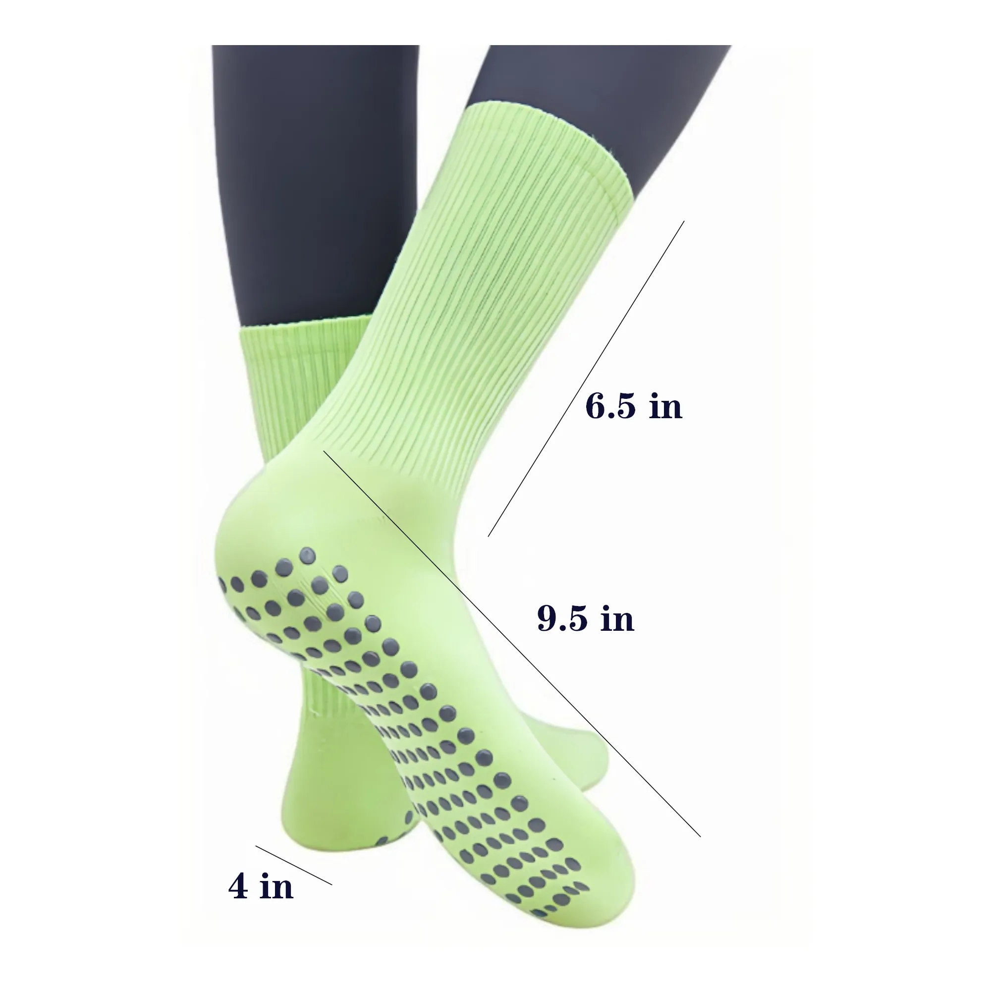 Long Anti Slip Hospital Socks With Grips 3