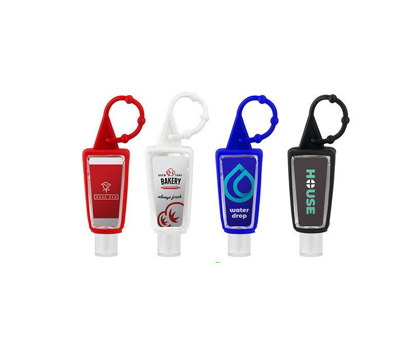 Citrus Scent Hand Sanitizer Gel with Silicone Holder, 1 oz. 3
