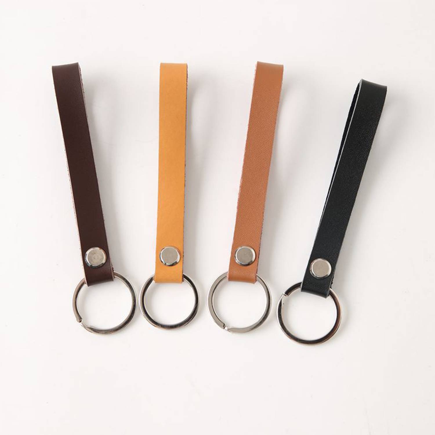 Creative retro leather keychain 6