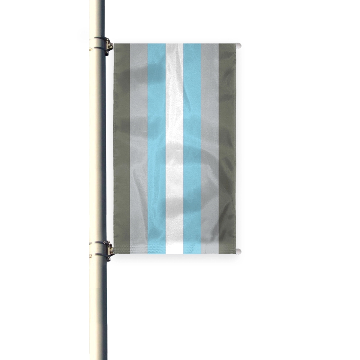 3'x8' Demiboy Pleated Light Post Banner 1