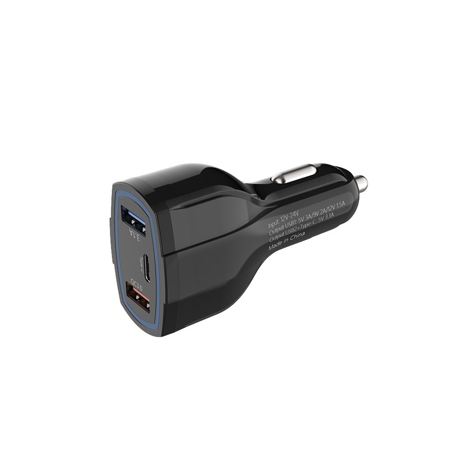3 Ports USB + Type-C Car Charger, 35W 7
