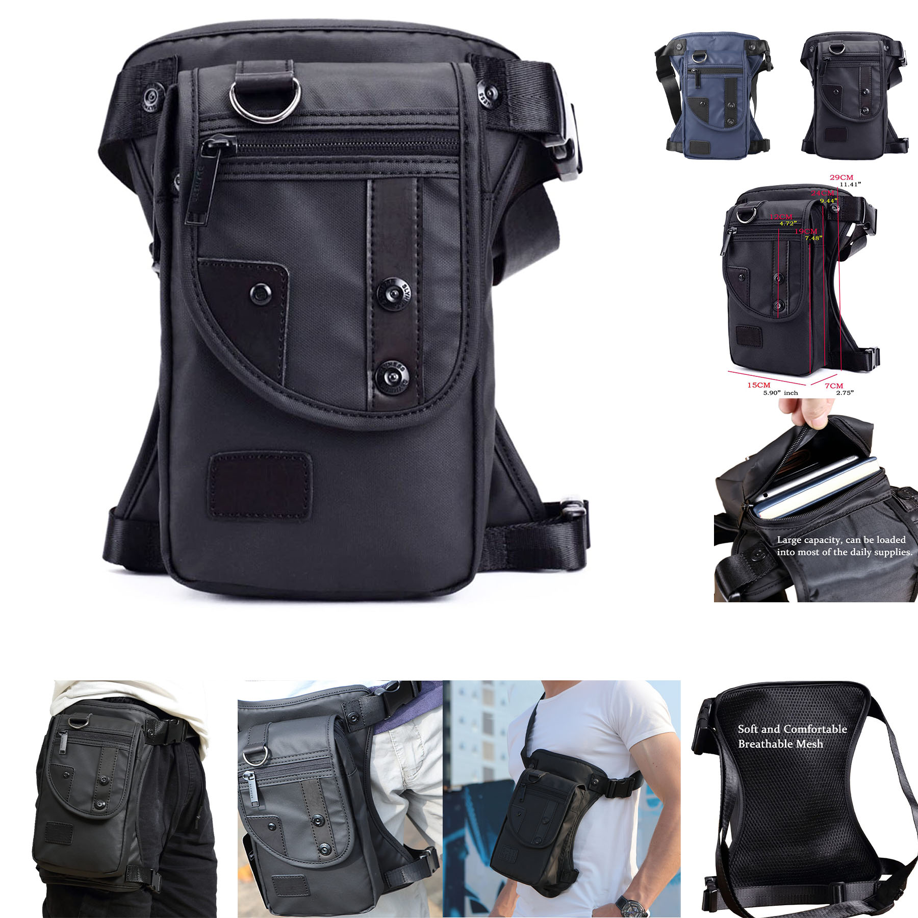 Oxford Leg Bag For Men 2