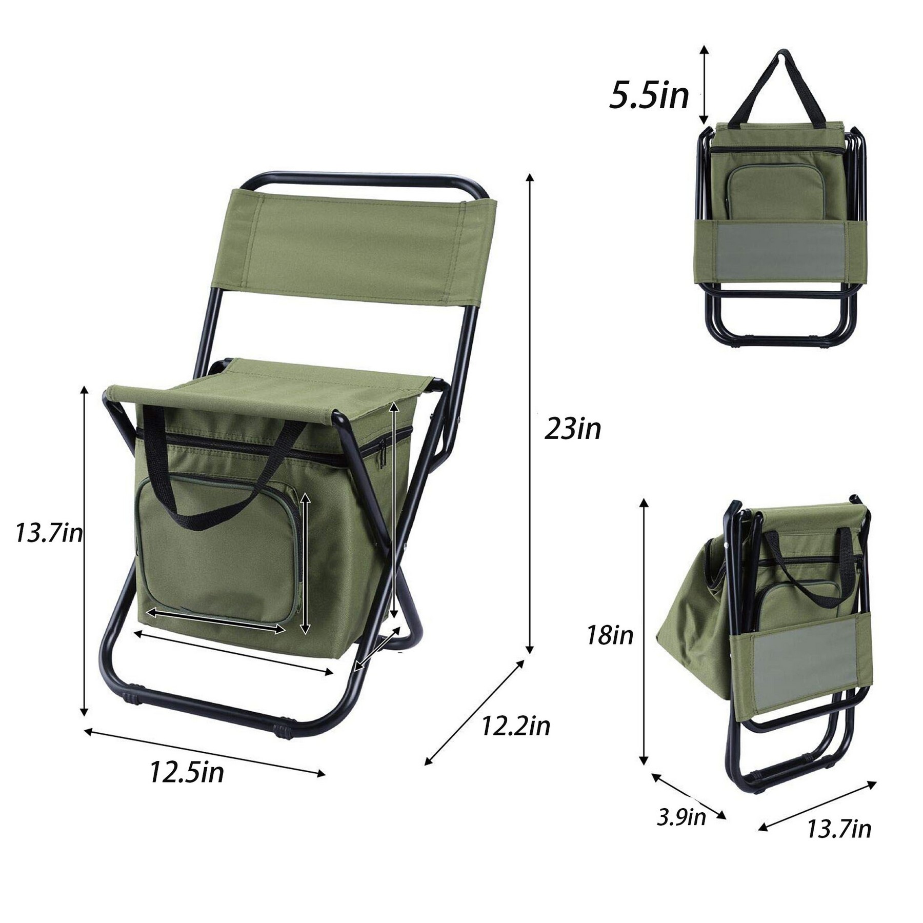 Portable Foldable Outdoor Camping Cooler Chair 4