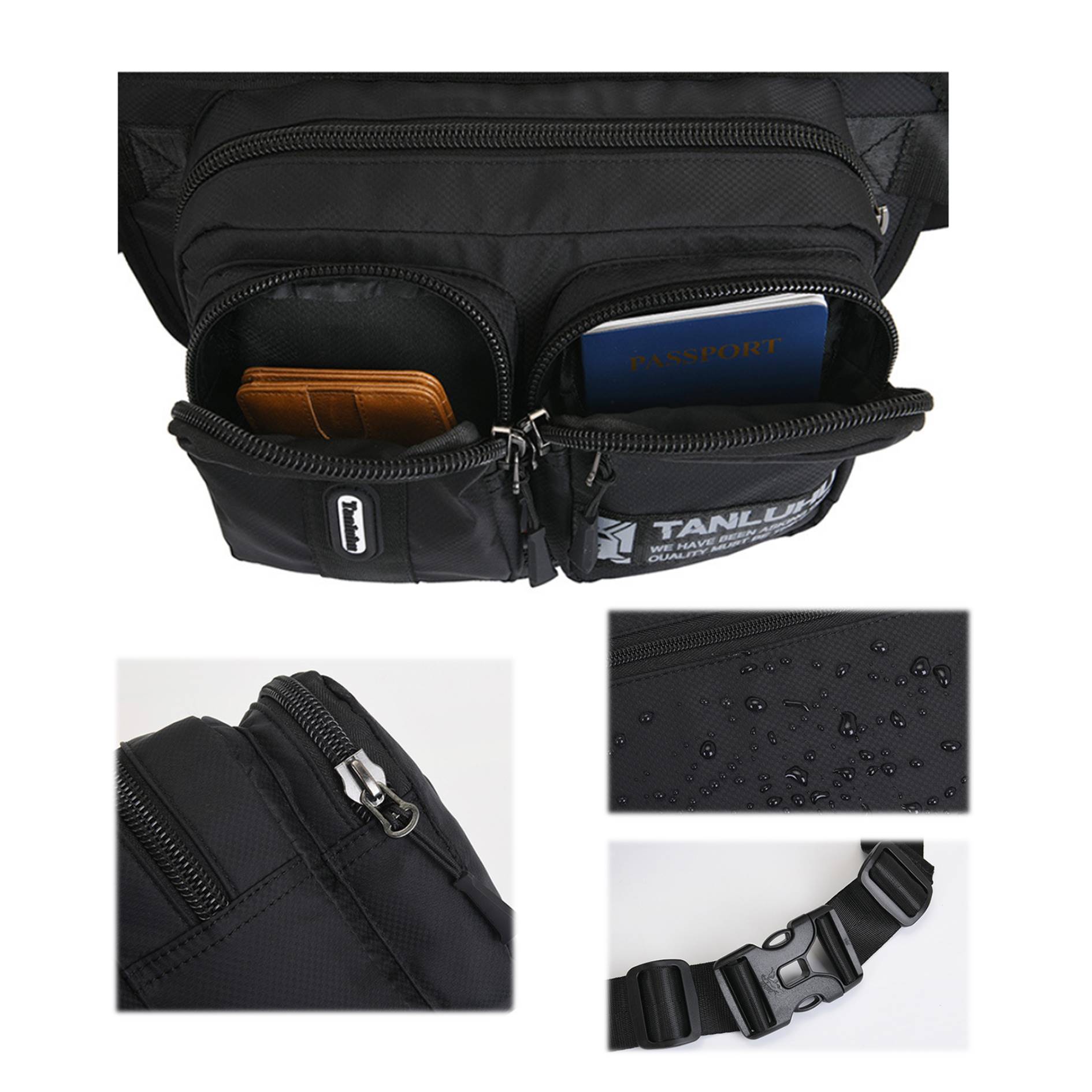 Men's Travel Large Capacity Leisure Waist Bags 3