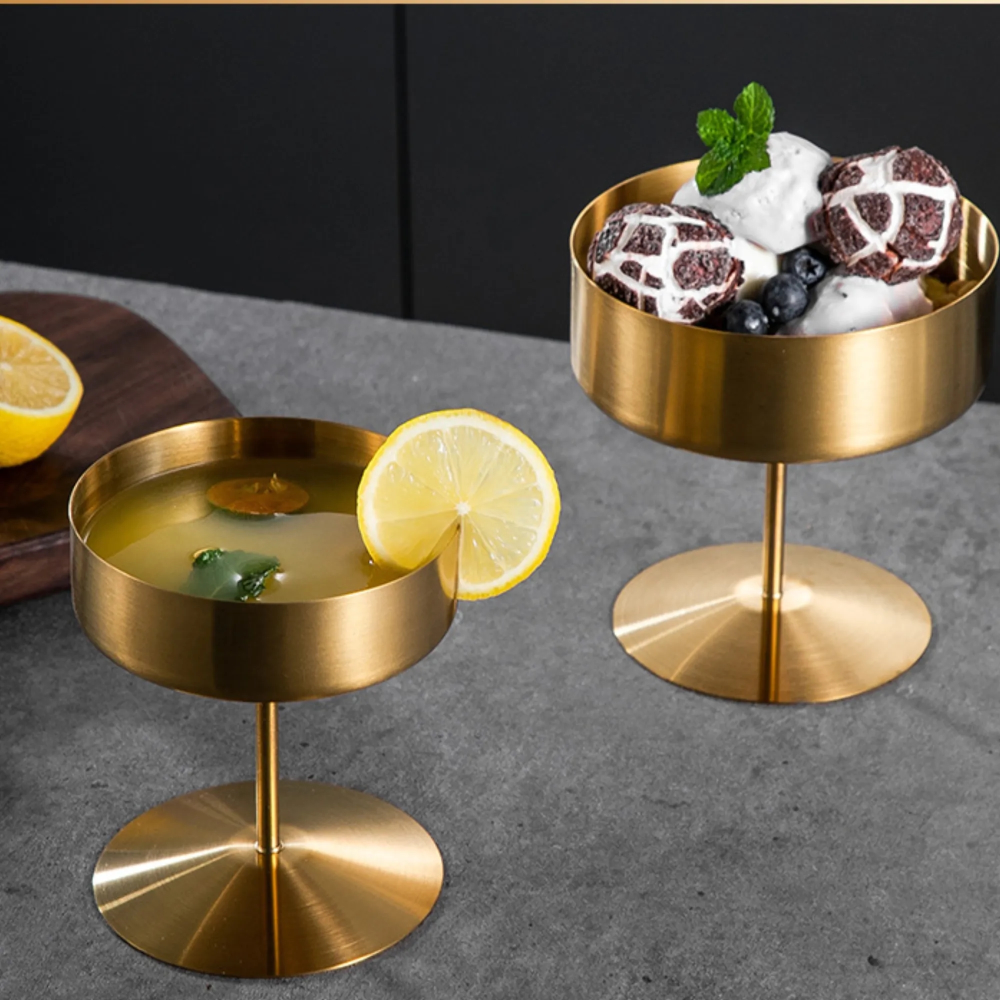 6oz Stainless Steel Ice Cream Goblet Dessert Cup 4