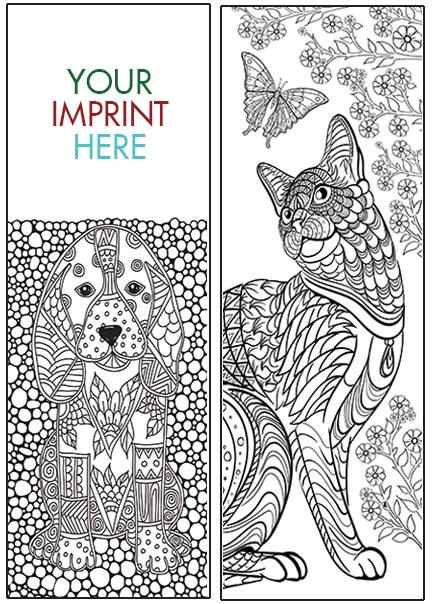 COLORING BOOKMARK - Animals Bookmark 2